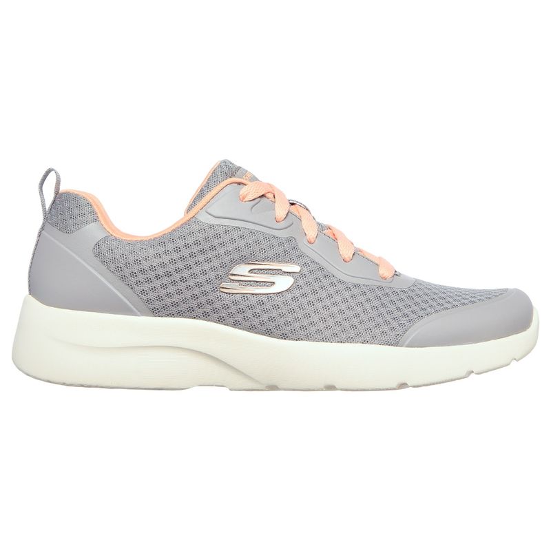 SKECHERS Women Dynamite 2 Grey Coral Casual Sneakers (UK 4)