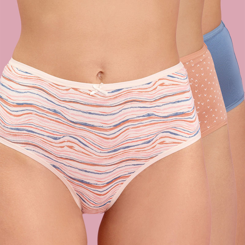 Nykd By Nykaa High Rise Full Brief Panty with Outer Elastic-NYP036-Assortment 12 (S)