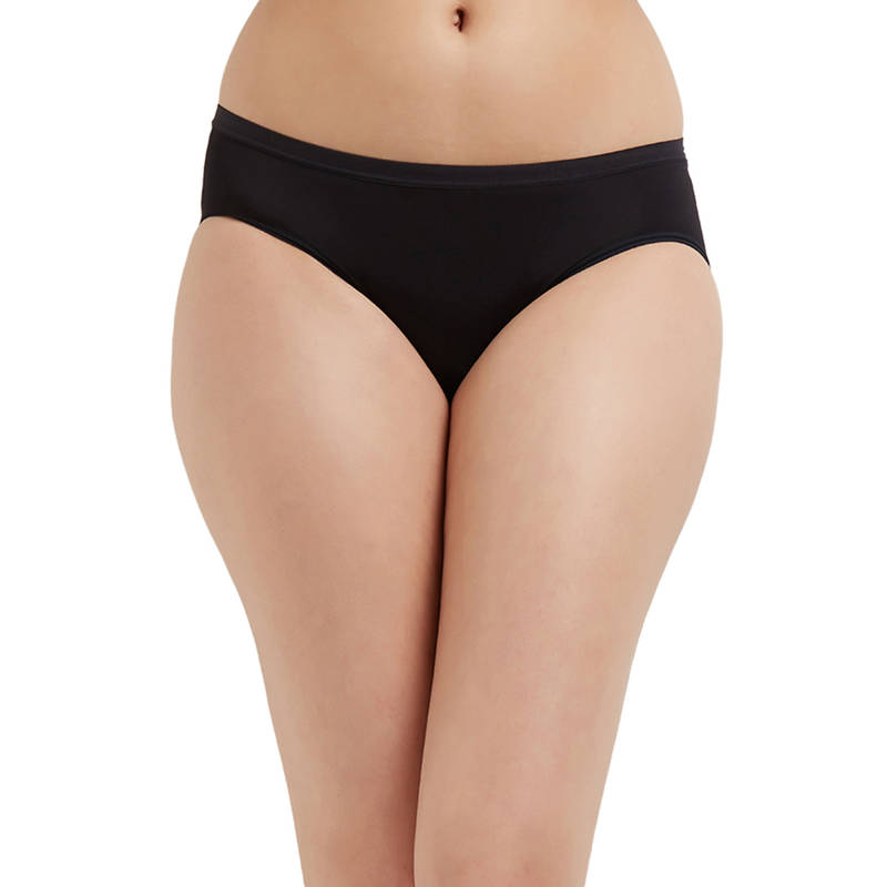 Wacoal Hygieni Mid Waist Medium Coverage Night Period Panty - Black (XL)