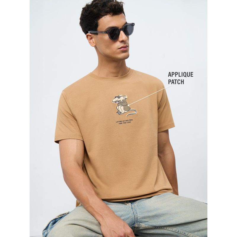 The Souled Store OriginalsPrinted T-Shirt: Bad Side Men Relaxed T-Shirt (XS)