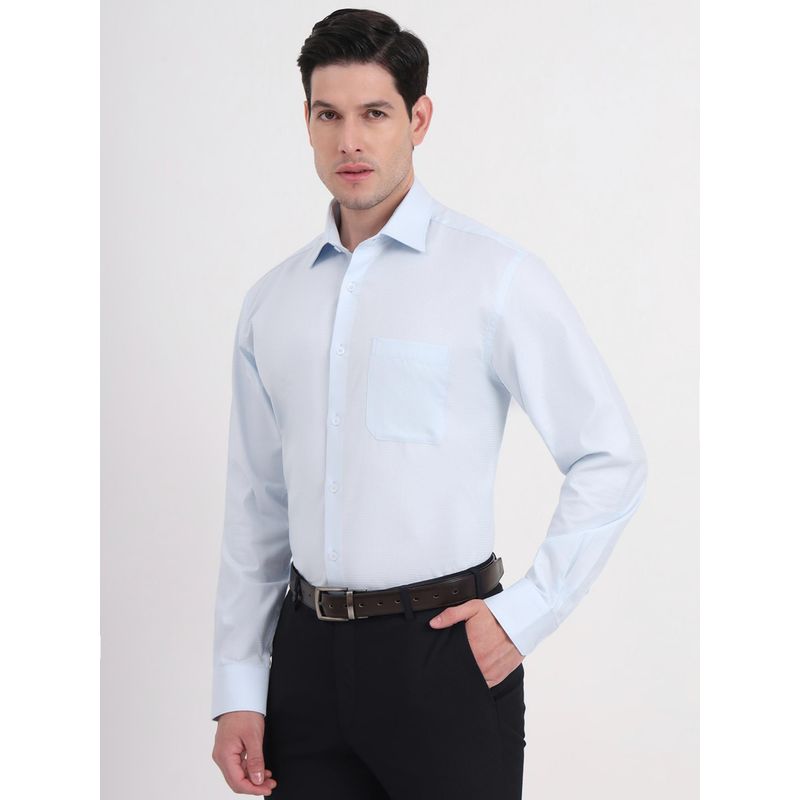 JadeBlue Regular Fit Sky Blue Cotton Formal Shirt (38)