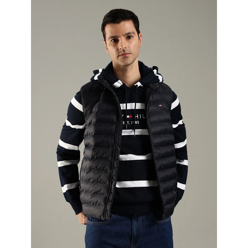 Tommy Hilfiger Solid Regular Fit Polyester Jacket (M)