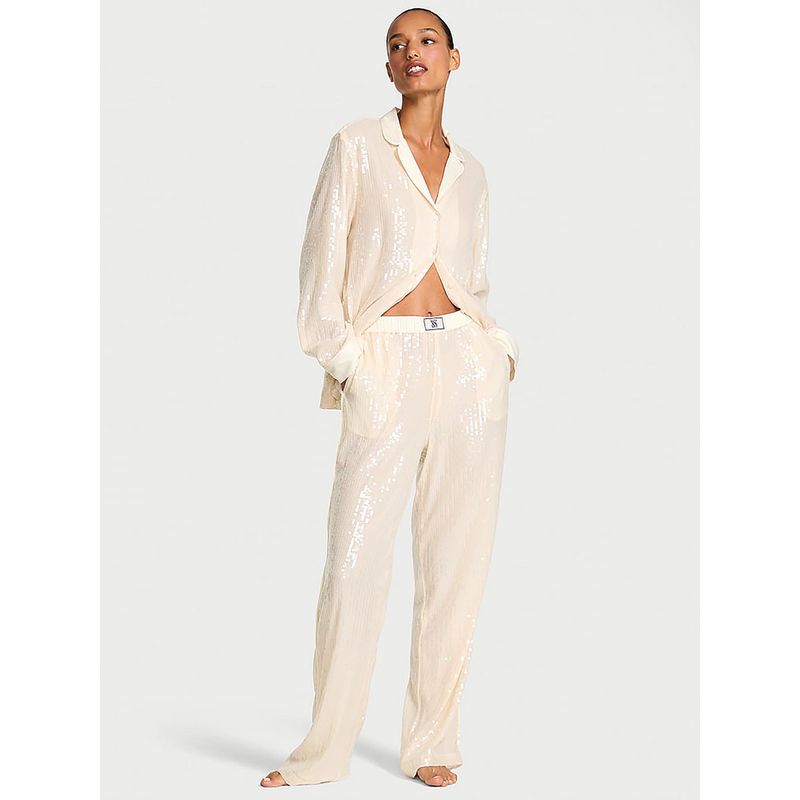 Victoria's Secret Sequin Shine Long Nightsuit (L)