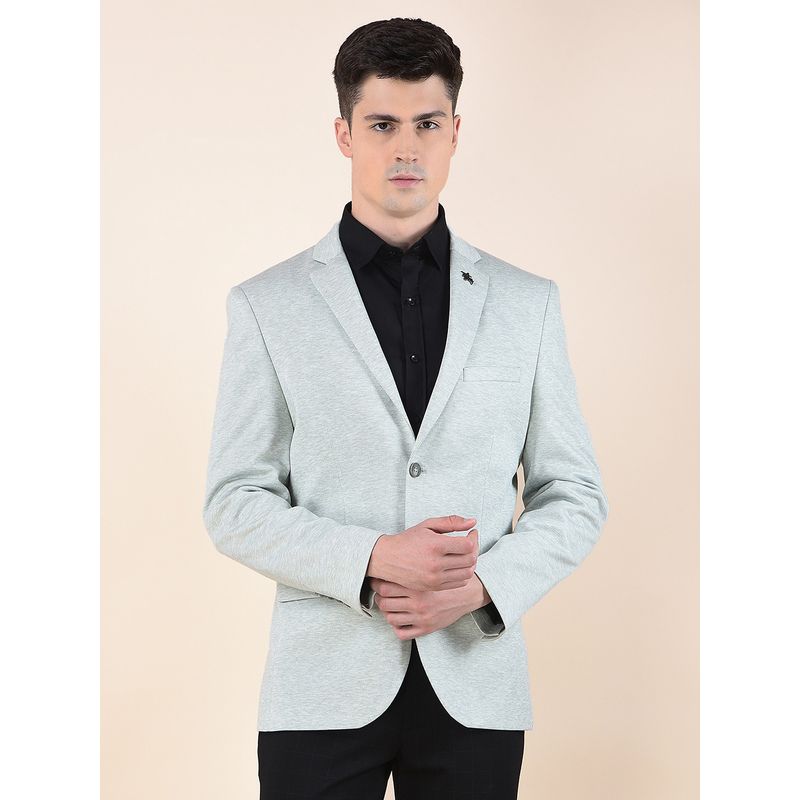 Cantabil Men Green Premium Regular Fit Notched Collar Casual Blazer (38)