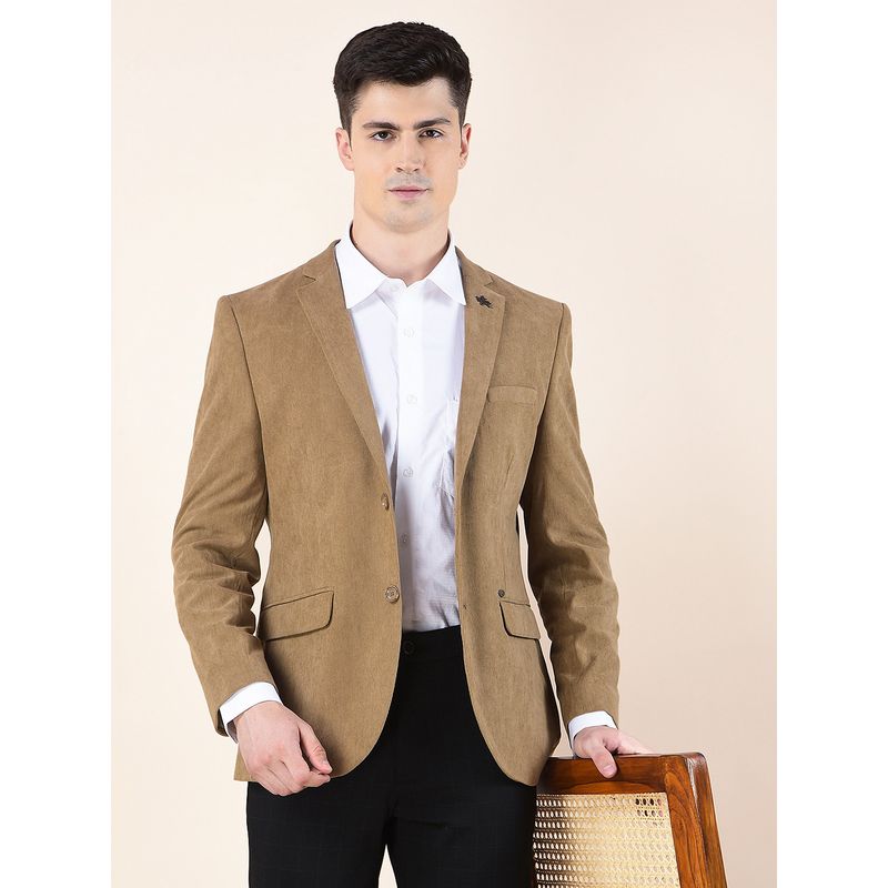 Cantabil Men Brown Premium Regular Fit Notched Collar Blazer (36)
