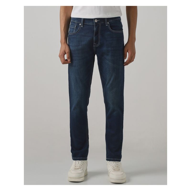 Mufti Deep Indigo Solid Jeans (32)