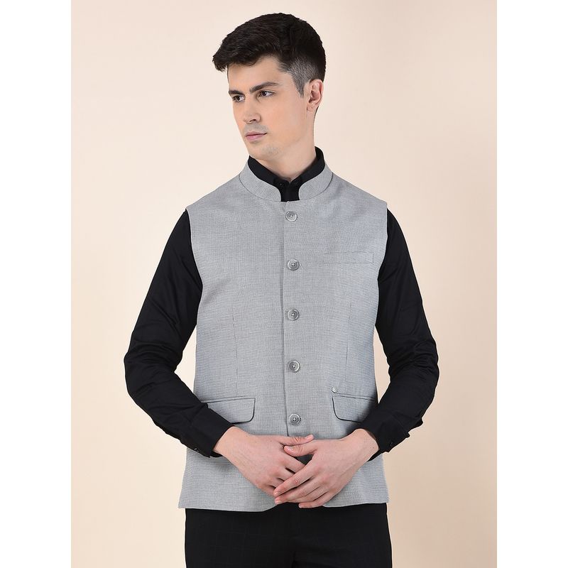 Cantabil Men Grey Premium Regular Fit Waist Coat (38)