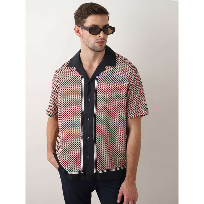 Selected Multicolor Bandana Print Oversized Shirt (XS)