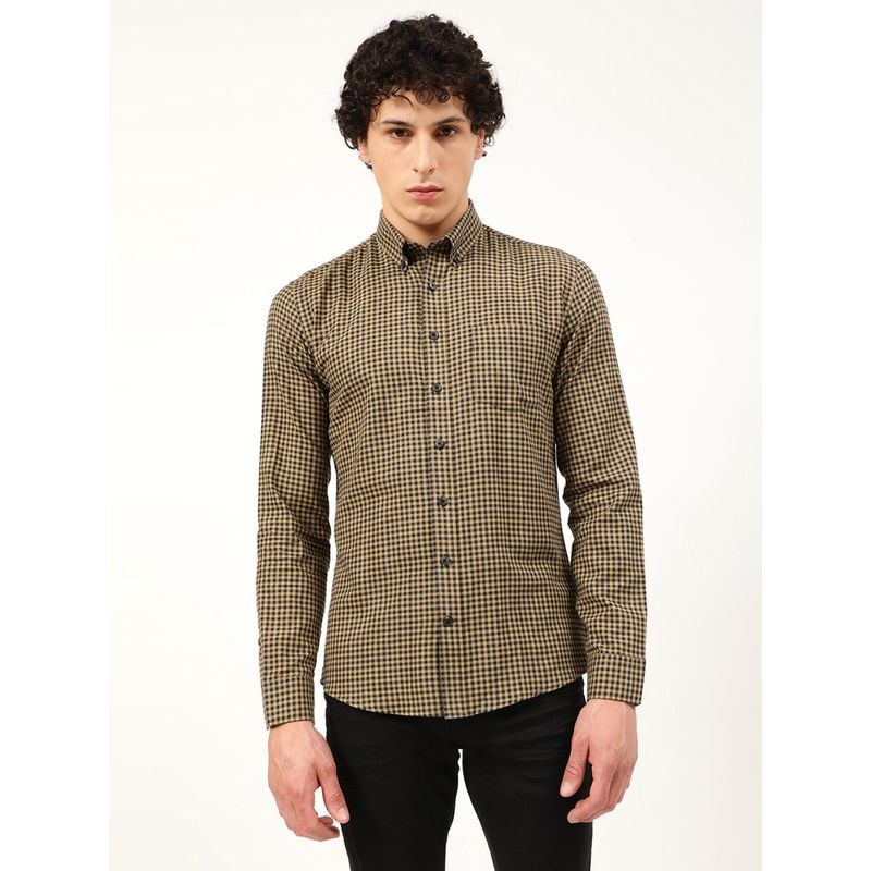 LINDBERGH Men Brown Checked Shirt (38)