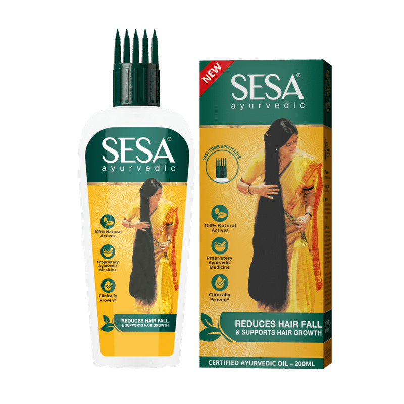 SESA Ayurvedic Hair Oil, 18 Herbs + 5 Oils, Kshir Pak Vidhi reduces Hair Fall & Supports Hair Growth