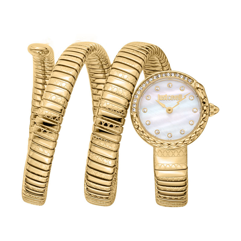 Just Cavalli Classic White Dial Rose Gold Steel Strap Watch for Women - RV1L225M0061 main image 0
