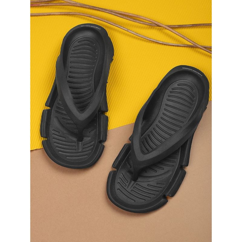 Carlton London Solid Blk Flipflops (EURO 42)