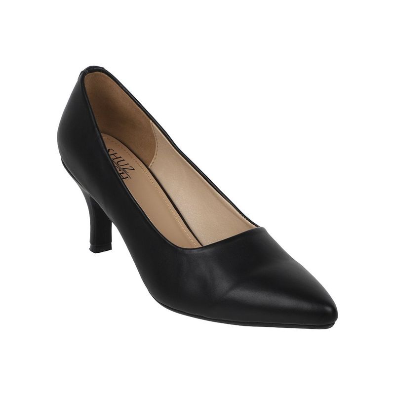 SHUZ TOUCH Solid Bellerina Black Heels (EURO 41)