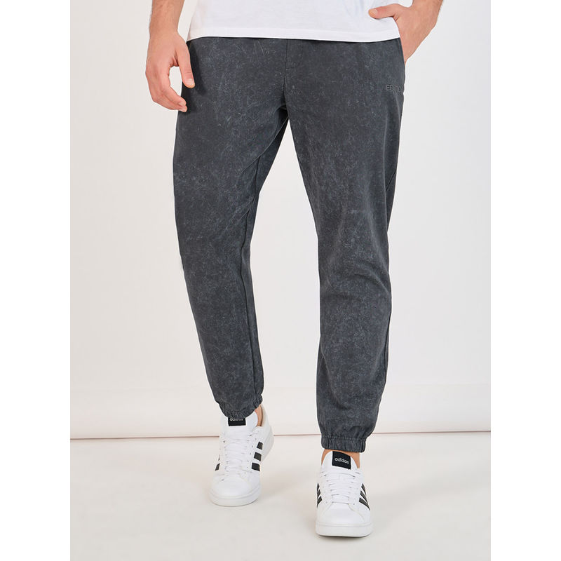 Styli Grey Acid Washed Slim Fit Joggers (XL)