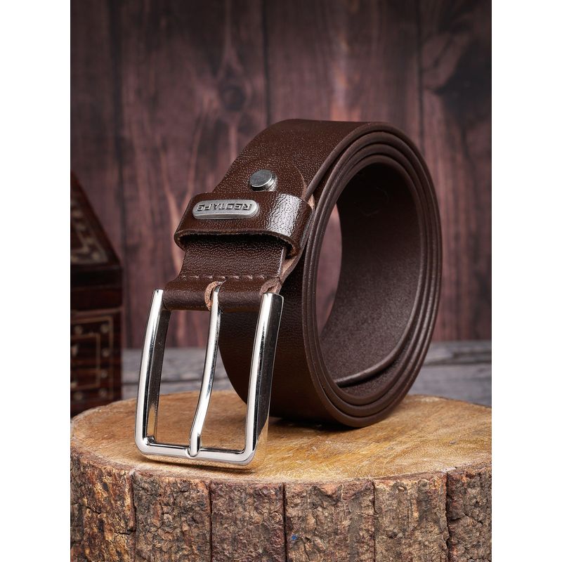 Red Tape Men Brown Solid Formal Leather Belt (32)