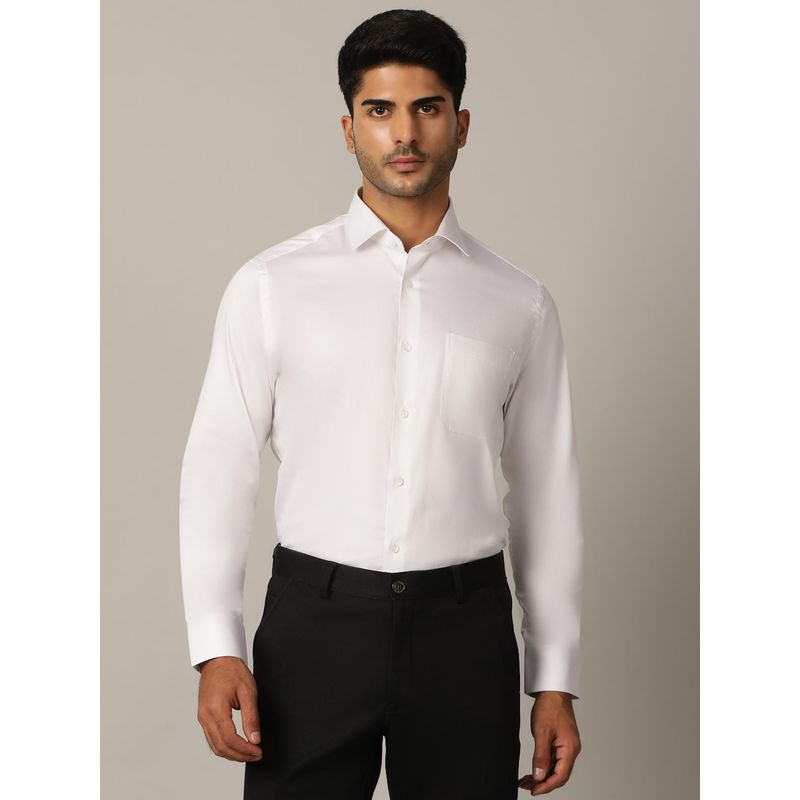 Metal Presents White Pure Cotton Formal Shirt (38)