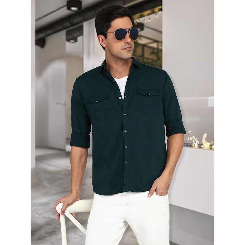 KUONS AVENUE Men Denim Casual Shirt (XL)