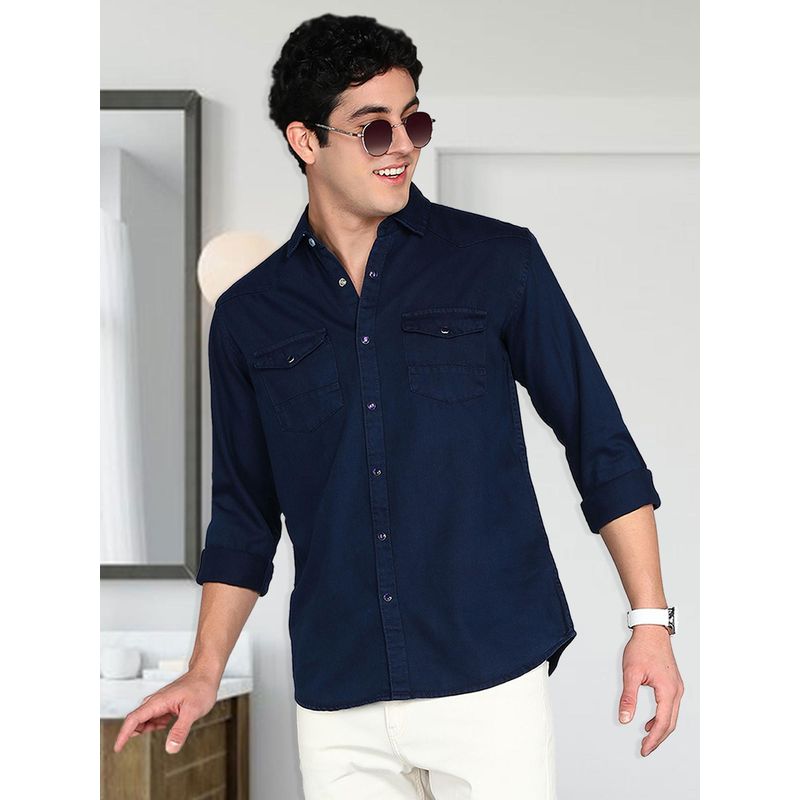 KUONS AVENUE Men Denim Casual Shirt (M)