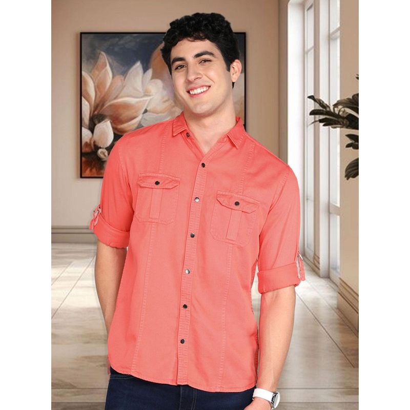 KUONS AVENUE Men Cotton Twill Casual Shirt (M)