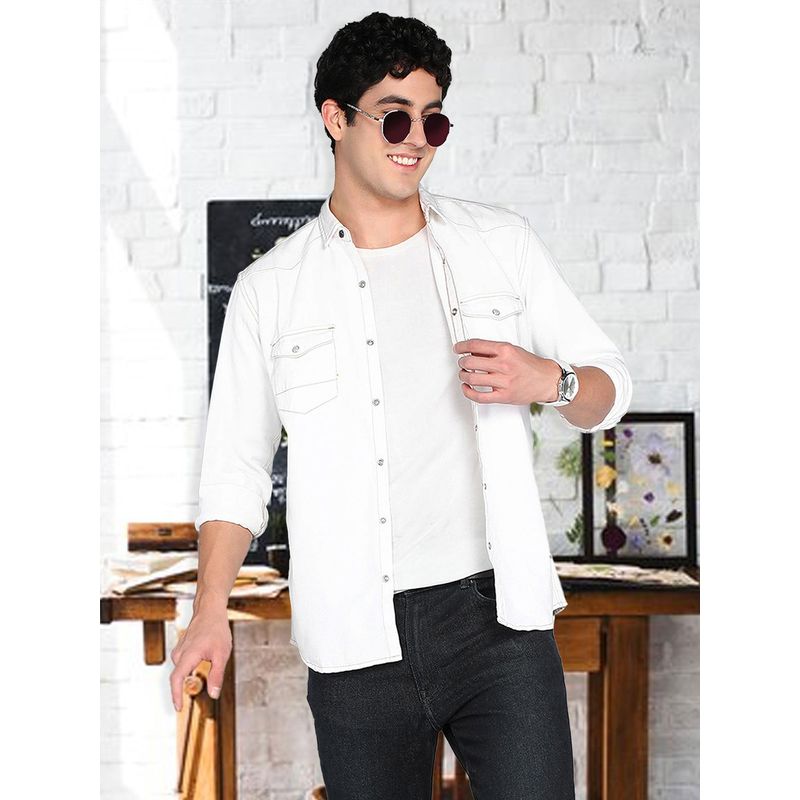 KUONS AVENUE Men Denim Casual Shirt (M)