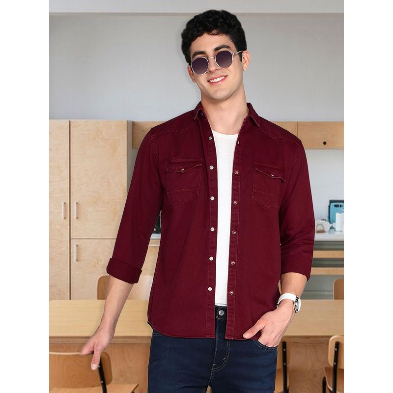 KUONS AVENUE Men Denim Casual Shirt (L)