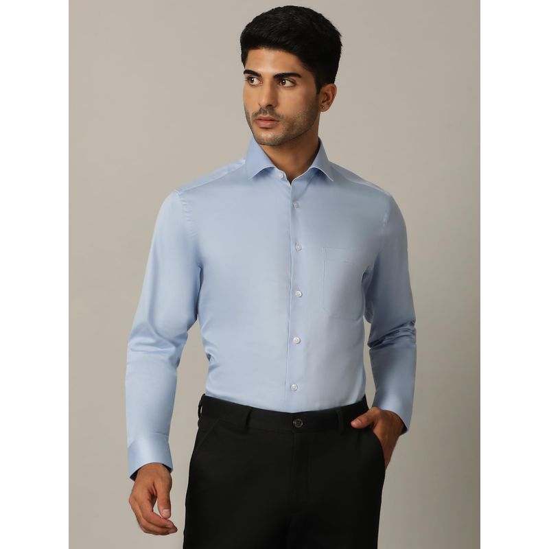Metal Presents Sky Blue Pure Cotton Formal Shirt (40)