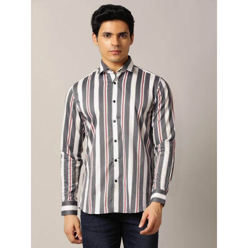 JB Studio Presents Grey Poly Lycra Casual Wear Shirt (38)