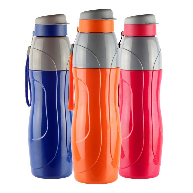 CELLO Puro Sports Plastic Insulated Water Bottle Set Of 3 Assorted