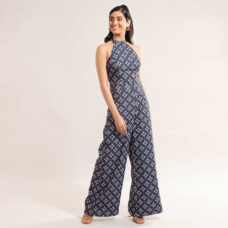 Twenty Dresses by Nykaa Fashion Blue That Aesthetic Choice Jumpsuit (XS)