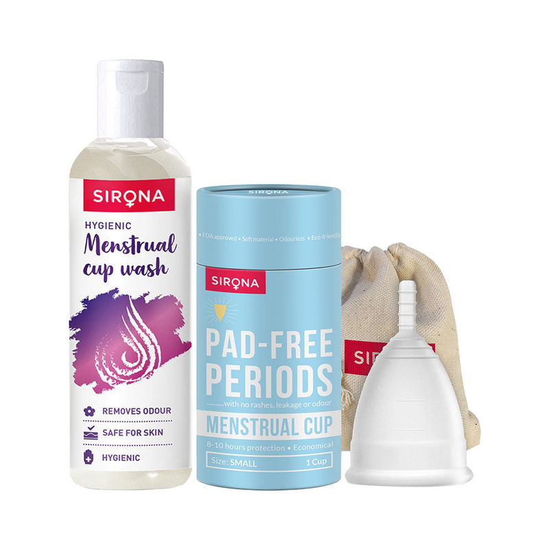Sirona FDA Approved Reusable Menstrual Cup (Small) with Menstrual Cup