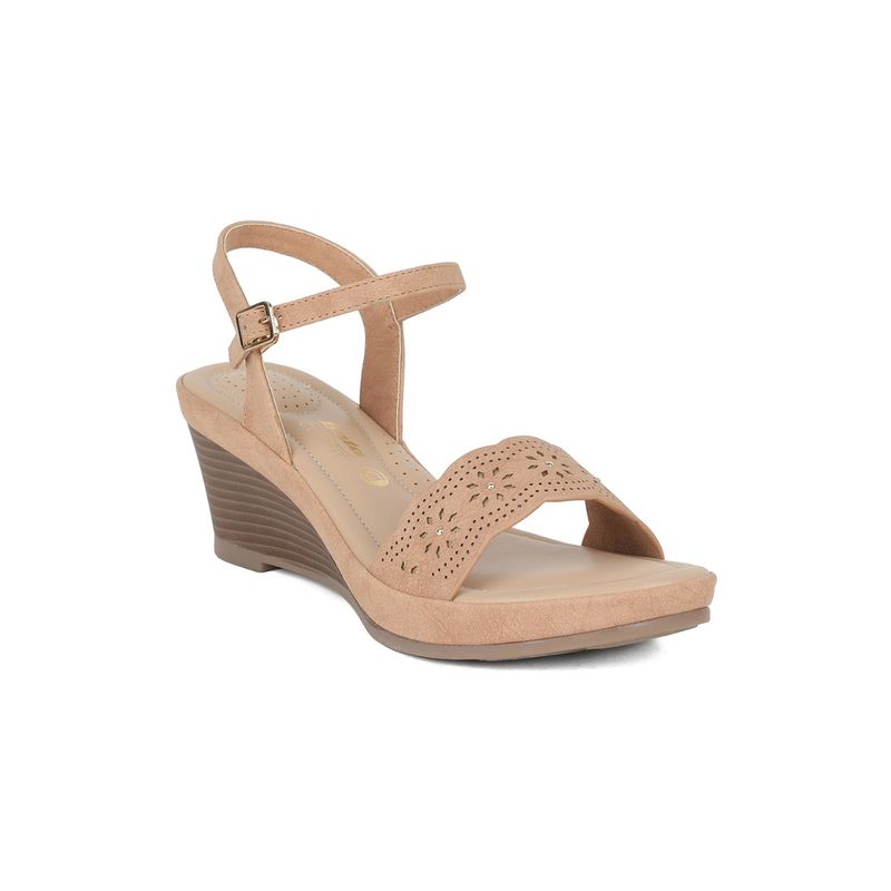 Bata Textured Beige Wedges Buy Bata Textured Beige Wedges Online at