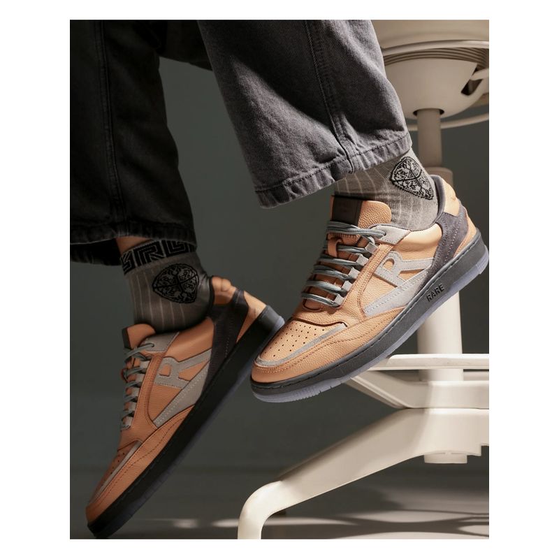 Buy Rare Rabbit Amur Orange Genuine Leather Sneaker Online