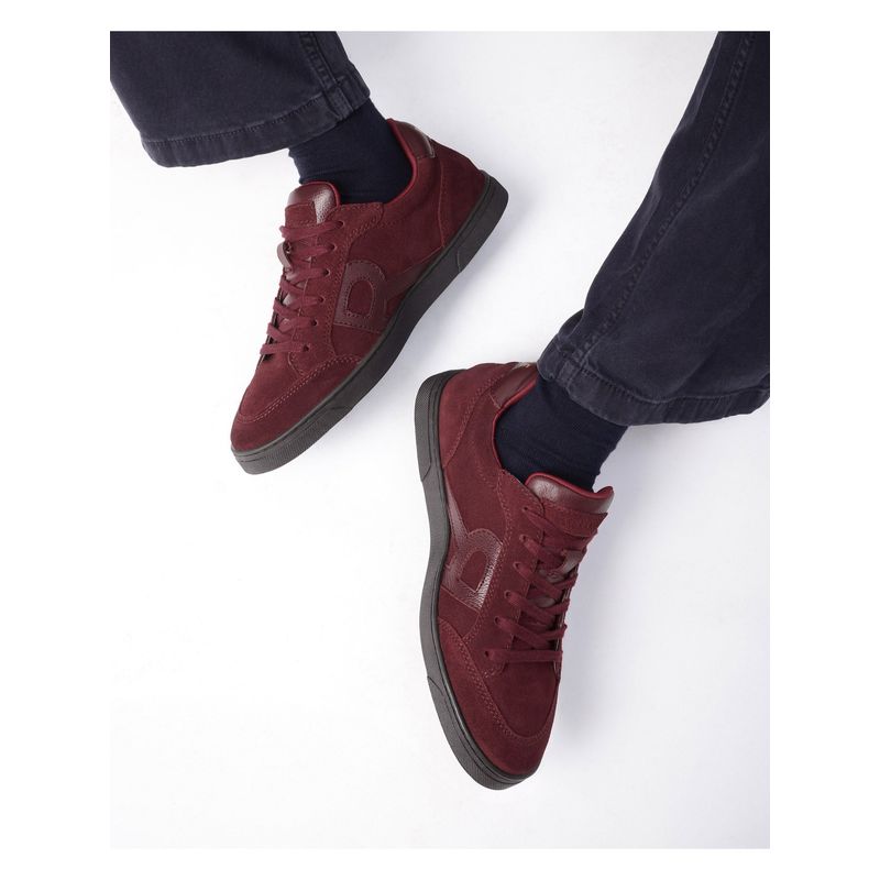 Rare Rabbit Antares Primary Red Suede Leather Sneaker (UK 10)