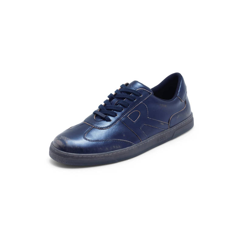 Rare Rabbit Mercure Buy Rare Rabbit Mercure Metallic Navy Blue Genuine Leather Sneaker Online