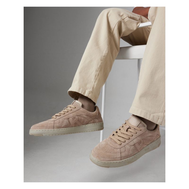 Rare Rabbit Ragno Beige Suede Leather Sneaker (UK 9)