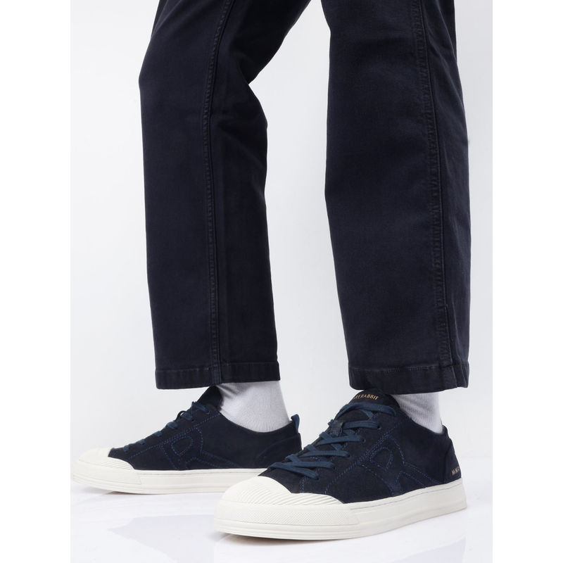 Rare Rabbit Sauron Primary Navy Blue Suede Leather Sneaker (UK 9)