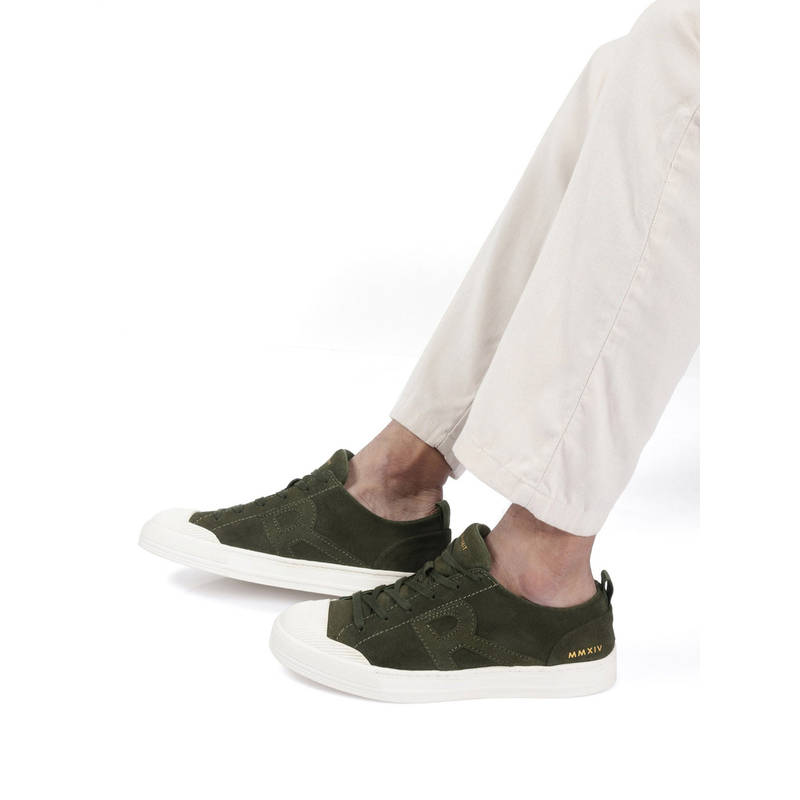 Rare Rabit Shoe Buy Rare Rabbit Sauron Primary Olive Suede Leather Sneaker Online