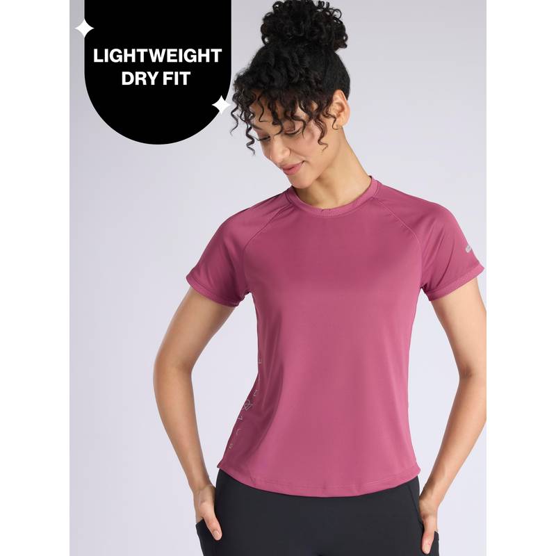 Quick Dry Half Sleeves Regular Fit Running Sports Tee NYK033 Grape (2XL)