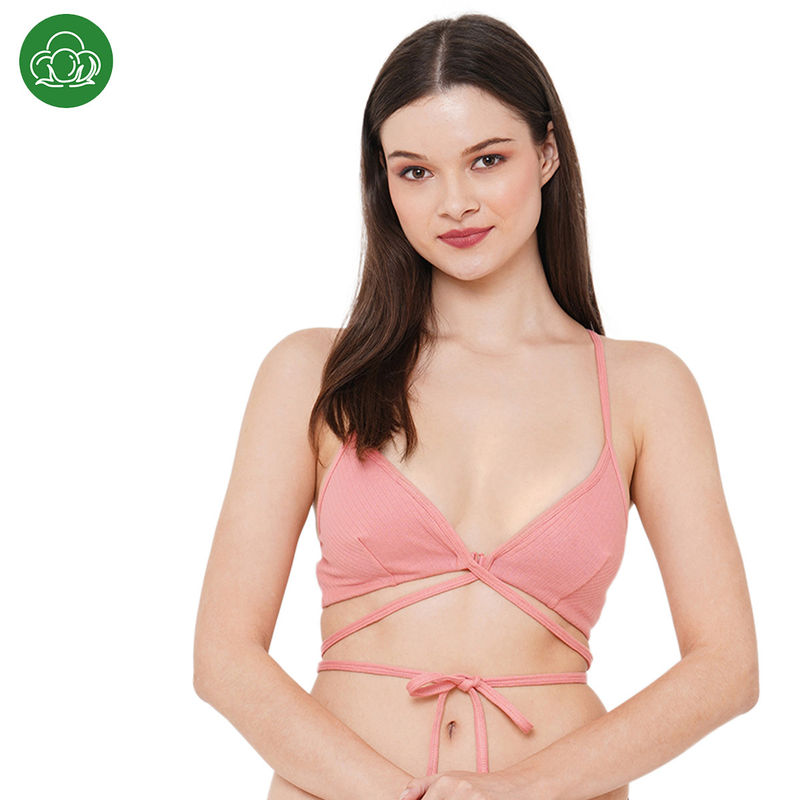 Inner Sense Organic Cotton Bralette Peach (M)