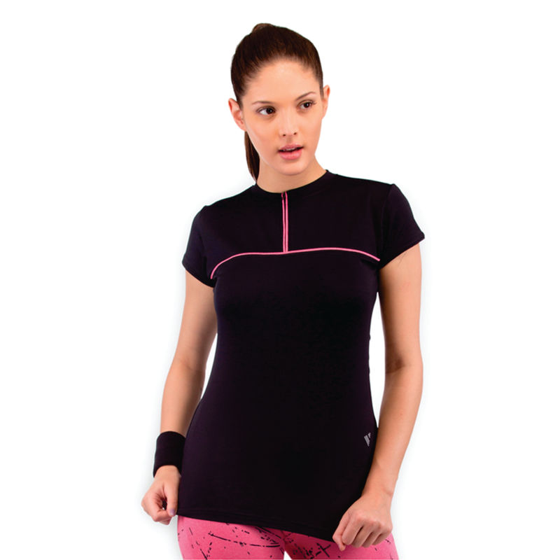 Buy Veloz Women's Multisport Wear - Fitness Top Half Sleeves V Flex ...