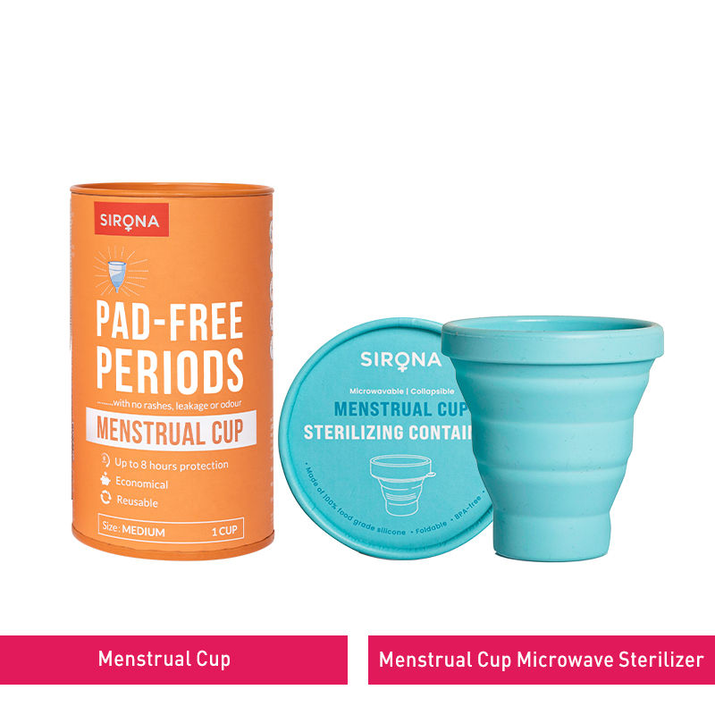 Sirona Fda Approved Reusable Menstrual Cup (Medium) With Menstrual Cup