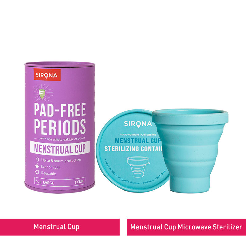 Sirona Fda Approved Reusable Menstrual Cup (Large) With Menstrual Cup