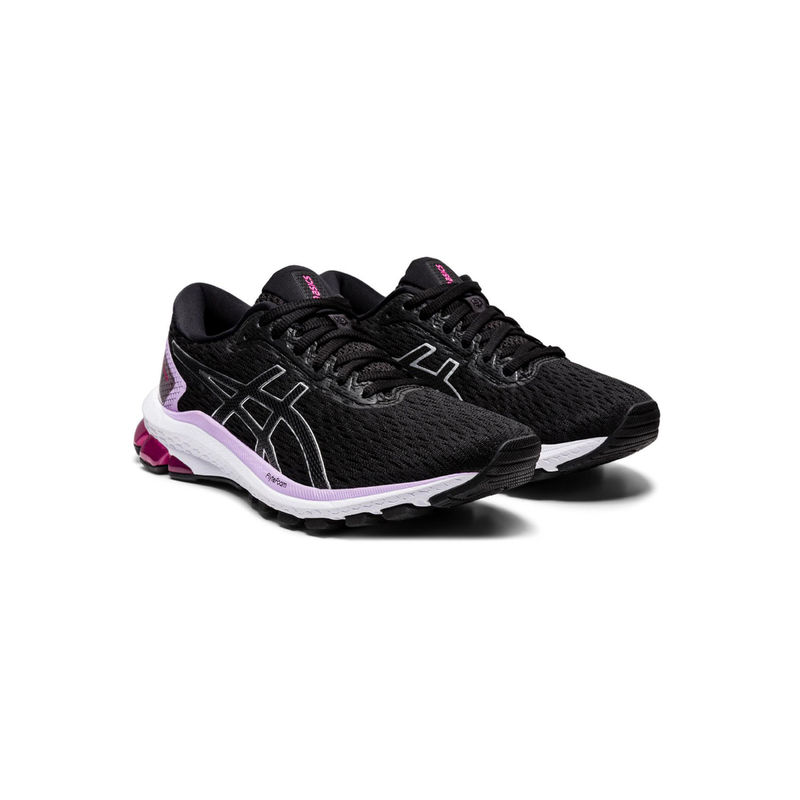 ladies black asics trainers