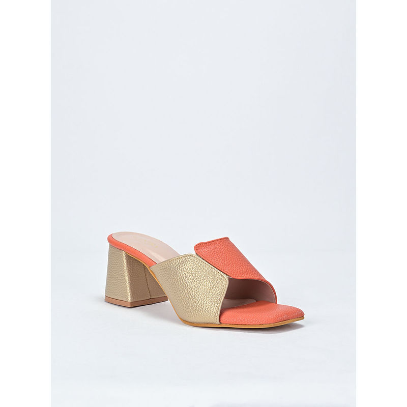 SCENTRA Savannah Orange Block Heels (EURO 36)