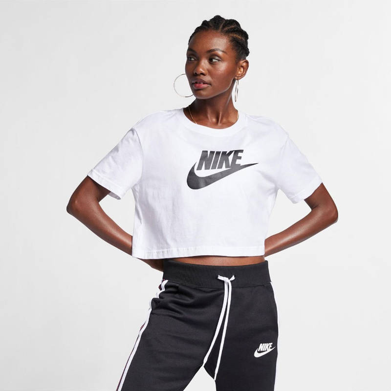 Nike Sportswear Women's Club Ftra Half SleeveT-Shirt (L)