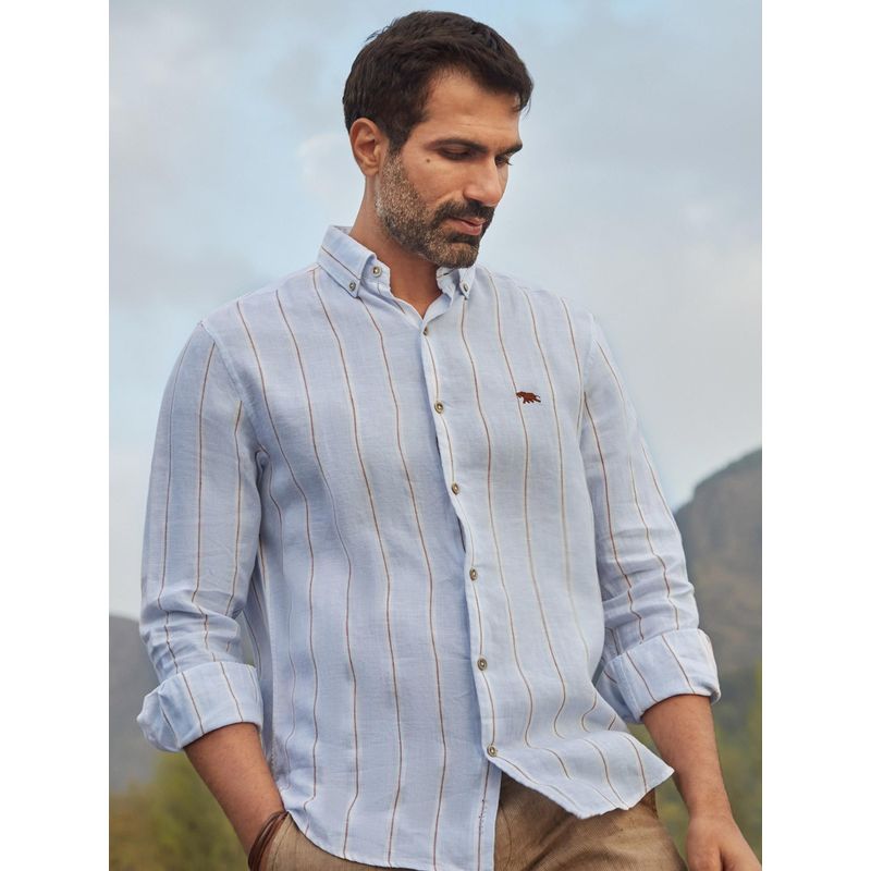 Andamen Amber Marineline Casual Regular Fit Shirt (M)