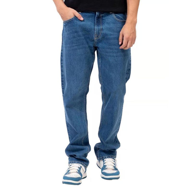 Guess Men Blue Solid Loose Fit Jeans (30)
