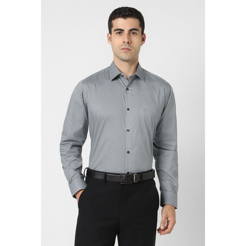 Van Heusen Black Printed Shirt (42)