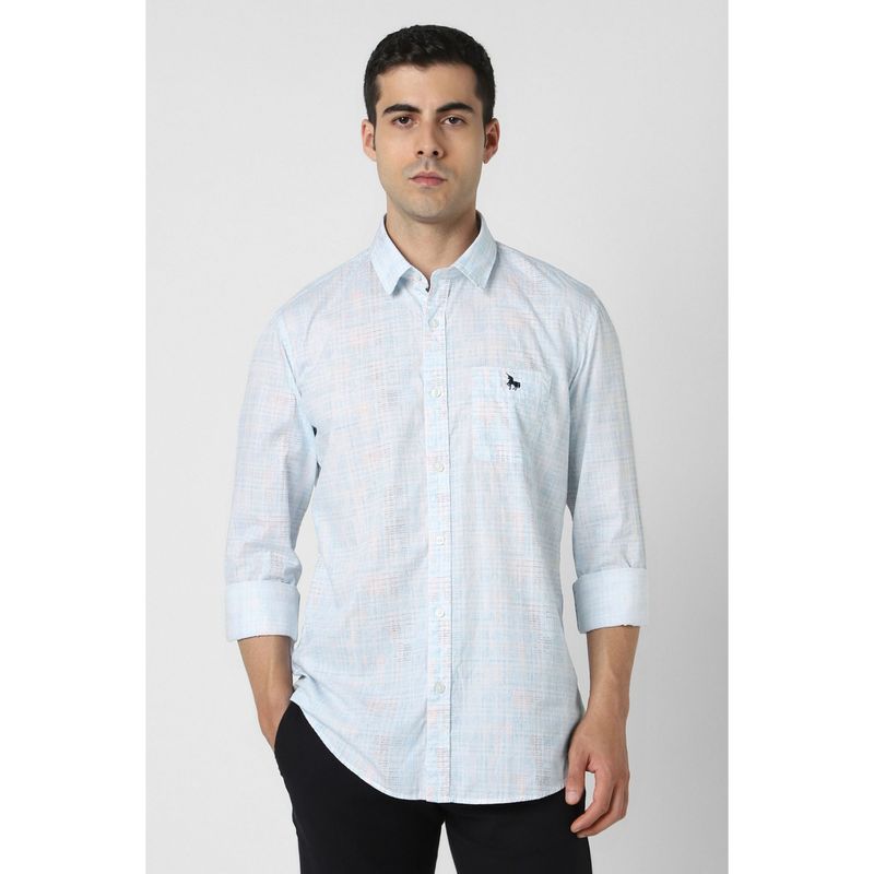 Van Heusen Blue Printed Shirt (44)
