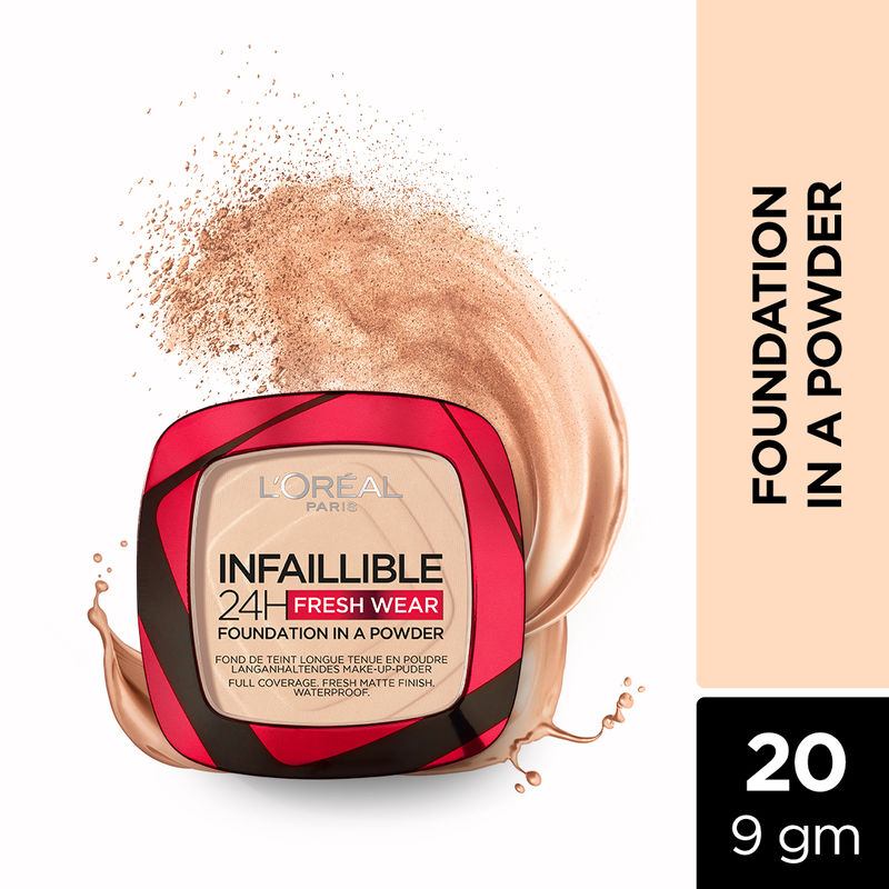L'Oreal Paris Infallible 24H Fresh Wear Foundation in a Powder - 20 lvoire Ivory